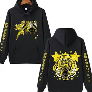 Harajuku Anime JoJo's Bizarre Adventure Dio Funny Graphic Printed Hooded Men Women Manga Hoodies Casual Sweatshirt Male Pullover