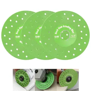 4.5"  Rock Slab Grinding Disc Set, 3 count Multi-Pore Flat  , Ultra-Wide 1.2" for Tile, Glass, Marble, Granite, Angle  &