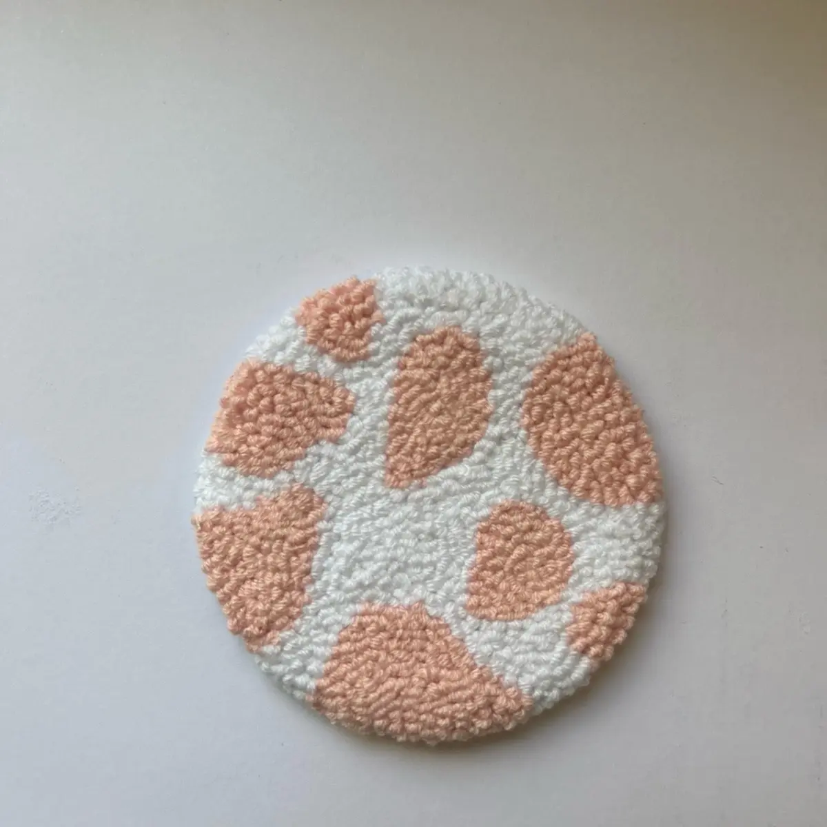 Punch needle coaster