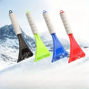 Car snow shovel, EVA sponge handle, multi-function snow shovel, mini de-icing and defrosting shovel, ice scraper