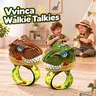 Vvinca Dinosaur T-Rex Remote Walkie Talkies for Kids (2-Pack) - Durable Colorful Kids Toys, Adjustable Strap, Long Range, Outdoor Adventure Cool Gifts, Christmas Gifts for 3-12 Age Hiking/Camping Toddlers,outdoorfun