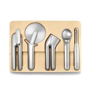 Caraway Home 6-Piece Kitchen Gadget Set  Steel Stainless