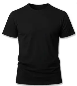 Men’s 100% Cotton T-Shirt, Crew Neck Solid Basic Tee,  180 GSM Soft Durable Shirt,Breathable Fabric Menswear Top Classic White Black Tshirt, S–3XL outdoorfun