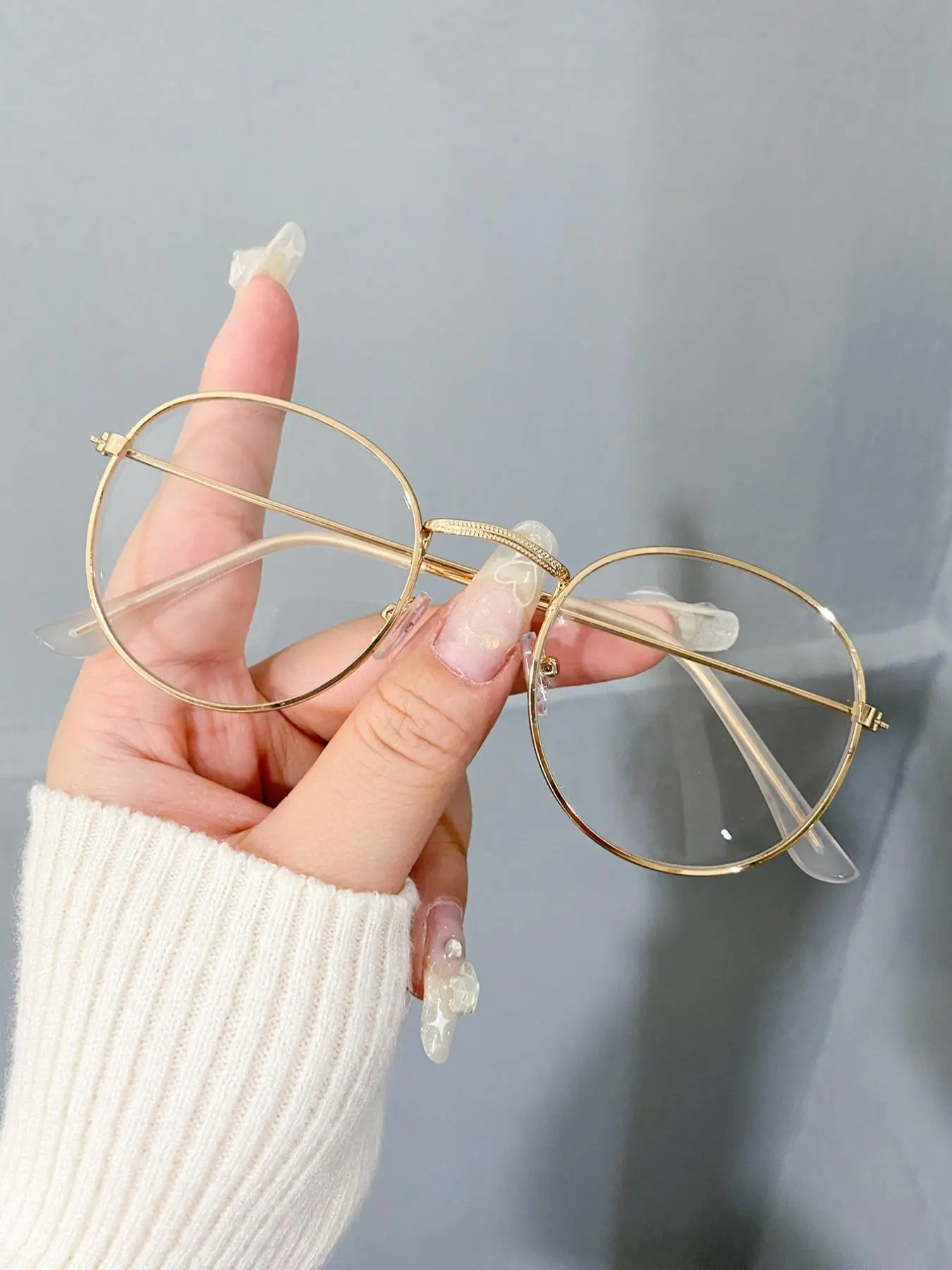 1 Pair Unisex Simple Style Plain Color Round Frame Eyeglasses for Daily Use, Lightweight Durable Glasses, Lightweight Eyewear, Fashion Casual Eyeglasses, Basic Fashion Eyeglasses, Trendy Eyeglasses for Outside Activities, Casual Stylish Glasses