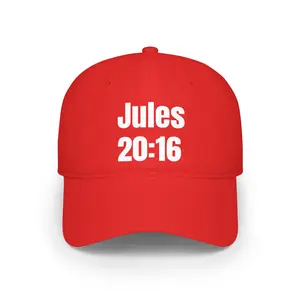 Jules 20:16 Cap | Embroidered Baseball Cap, Name and Number Design