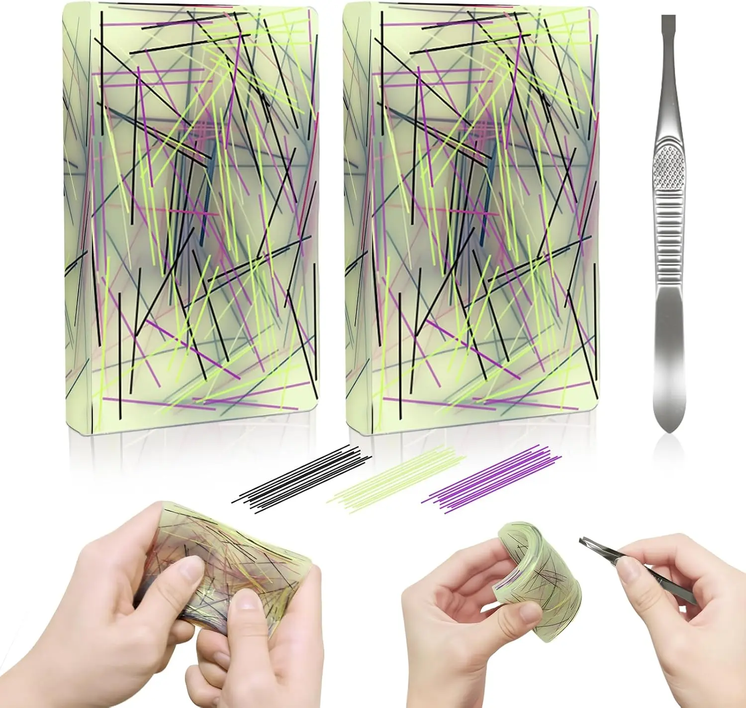 2PCS Picky Pad - Skin Picking Fidget Toy for Dermatillomania & Trichotillomania, Sensory Pick Pad for Autism & Stress Relief, Silicone Picking Pad