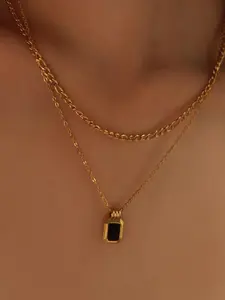 Women's Elegant Minimalist Geometric Decor Layered Necklace, Trendy Exquisite Chain Necklace, Chic Gorgeous Jewelry As Gift for Girlfriend, Fashionable Jewelry Accessories