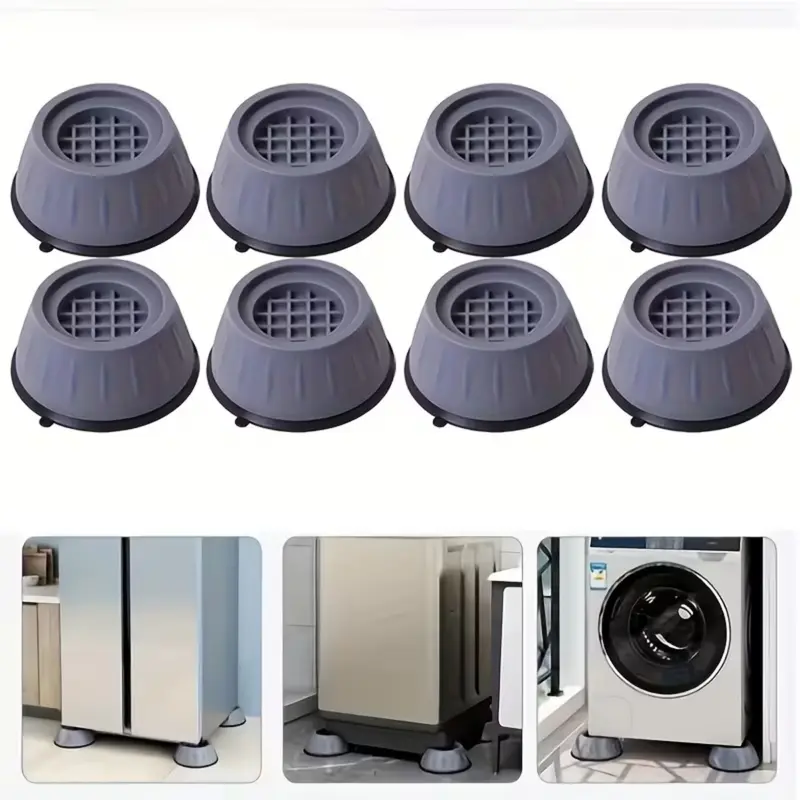 Anti Vibration Pads for Washing Machine - for All Washer and Drye Feet Enhanced Stability and Reduced Noise Stops Moving, Prevents Noise, Vibration Transfer - 8 Pack