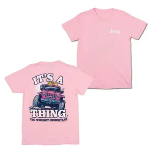 Jeep It's A Thing Casual Comfort Cotton Crewneck Fabric TShirt Front And Back Menswear