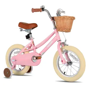 JOYSTAR 12-20 inch Girls Bike 4-12 Years Old Toddlers Kids Bike with Training Wheels & Basket Kickstand