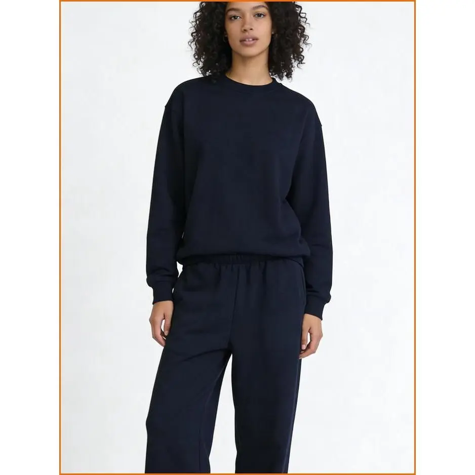Odyssey Long Crew Neck Sweater Two-piece Set Series, Soft Material, Fashionable Design, Suitable For Casual Wear, Comfortable And Versatile Everyday Clothes