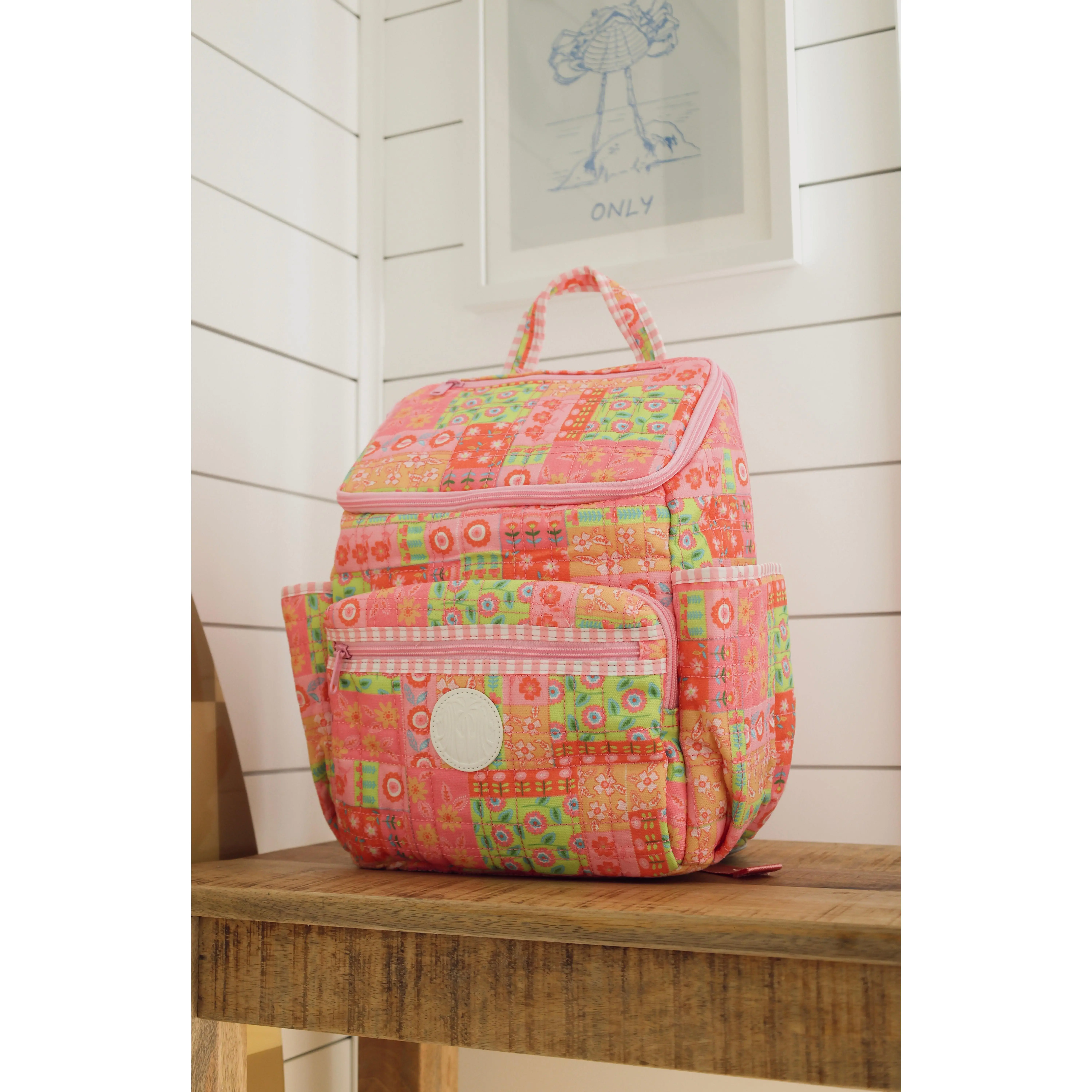 Little Surfer Girl Patchwork Backpack