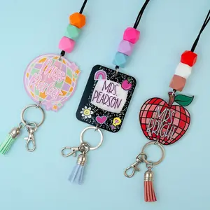 Back to School Teacher Lanyards - Personalized Lanyard with Name - Lanyard with Badge Holder - Affordable Teacher Gift