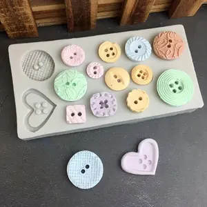 1pc Buttons Shape Silicone Mold Silicone Mold For Soap And Candle Decoration Tools