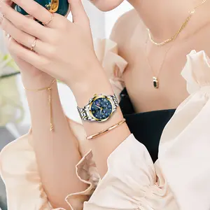 Ladies' Luminous Korean-Style Luxury Business Moon Phase Multi-Function Sports Chronograph Waterproof Qua