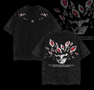 Yhwach x Bleach Vintage Tee – Anime Double Printed Oversize Lightweight Acid Washed Tee, Graphic Tee, Anime Merch, Outfits Men Menswear Top Streetwear Tshirt Oversized Crewneck Tropical Bestie