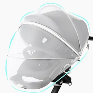 Baby Stroller Mosquito Net, Full Coverage Zipper Universal High View Hand Push Cart Insect Shield, Baby Carriage Anti-Mosquito Cover