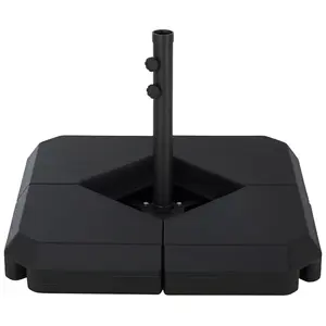 4 plate base Weight set Heavy Duty Offset Umbrella Support Base Steel Tube And HDPE Plastic Weights Fillable 158 Lbs Sand 132 Lbs Water For Garden