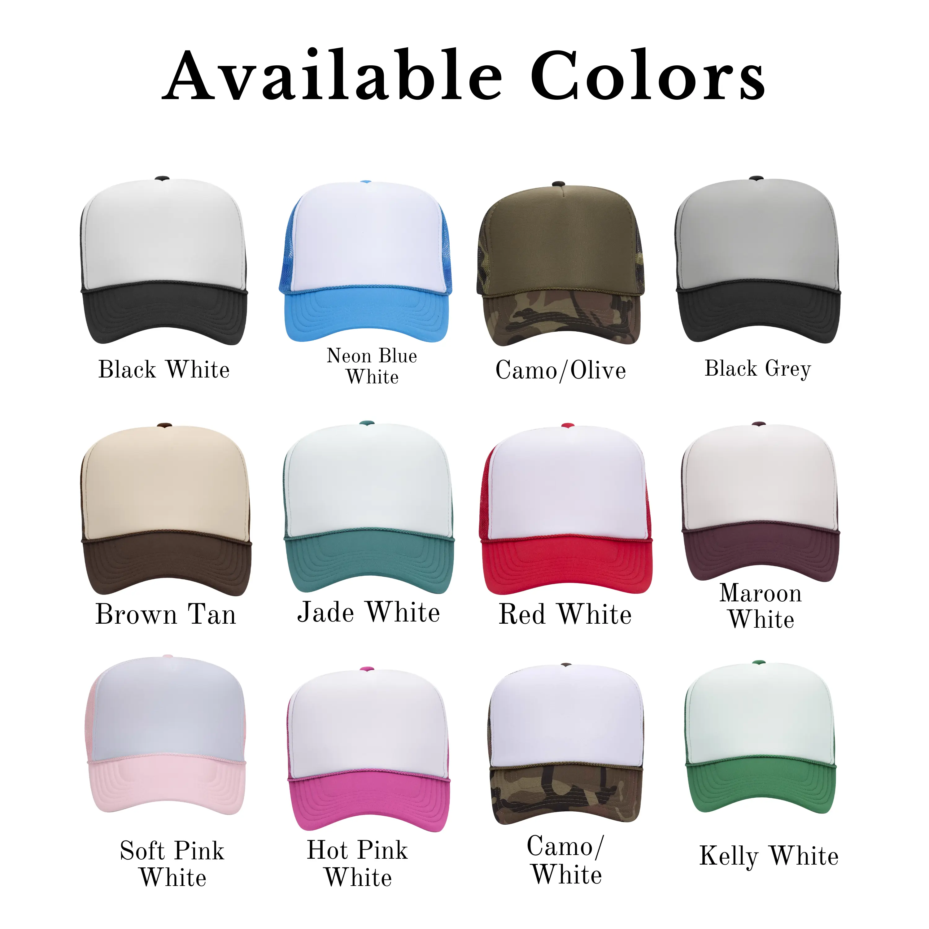 Build your own Trucker Hat