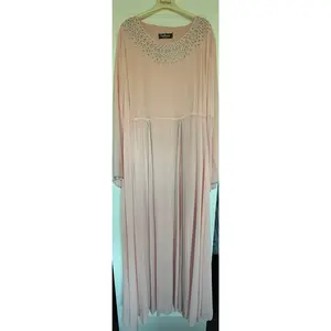 Elegant Chiffon Evening Gown with Ornate Beading