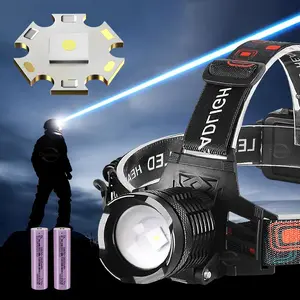 Rechargeable Headlamp, Super Bright Zoomable Headlight, Outdoor Waterproof Head Lamp for Camping, Cycling, Mountain Climbing and Home Use, Rechargeable Led Headlamp
