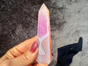 Pink Jelly Agate Crystal Towers