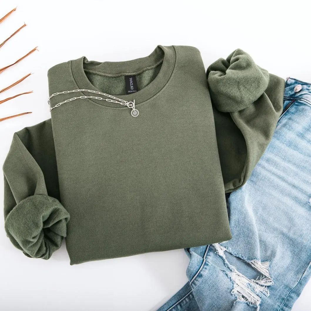 Gildan Heavy Blend Blank Sweatshirt, Unisex Crewneck Pullover, Wholesale Plain Sweatshirt, Multiple Colors