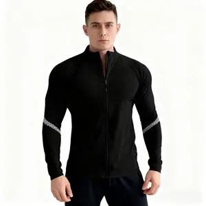 [Quick Dry Jacket] Quick Lightweight Men's Long Sleeve Jacket | Stand Collar Zip Up Sun Protection Suitable For Basketball, Cycling, Hiking Wear And Outdoors Activities