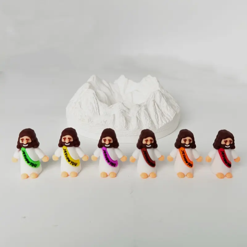 30PCS Little Jesus Figures, Mini Jesus Figurines in Bulk, Multicolor Tiny Jesus Figures, Miniature Figurines to Hide and Seek Religious Gifts for Easter Egg Stuffers (30PC)