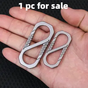 Titanium Alloy Keychain, Dual Open 8-Shape Key Holder, Perfect Gift for Outdoor, Christmas, New Year, Durable Metal, Party Planner