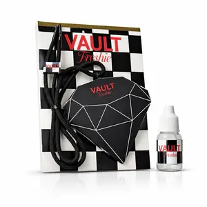 Vault Freshie Refillable Car Air Freshener, Not disposable – refill & use forever , Adjustable Strength, Luxury Auto Scent