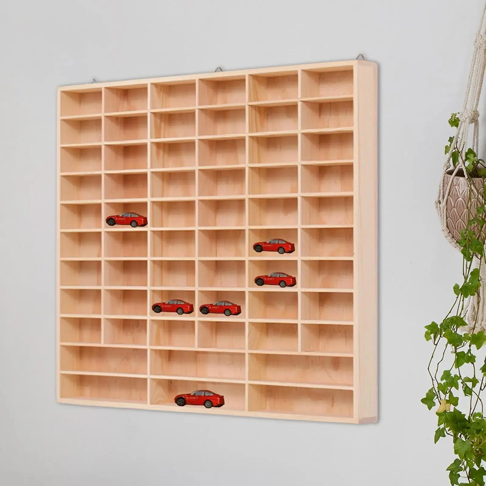 Wooden Toy Car Display Case Multifunctional Practical Collectible Sturdy Display Shelf Model Car Storage Rack Wall Mount