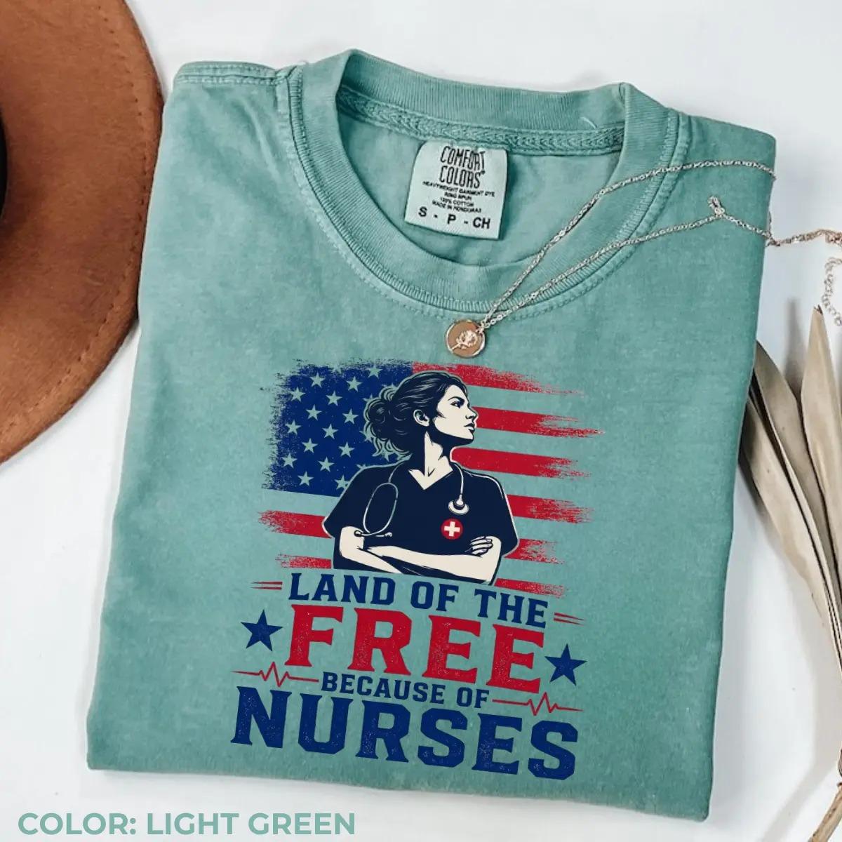 Nurse Comfort Colors Stars Shirt, 4th Of July, Red White Blue, Patriotic Nurse Shirt, Gift For Registered Nurse, ER Nurse Appreciation Tee