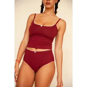 SCOOP BACK CAMI IN BORDEAUX