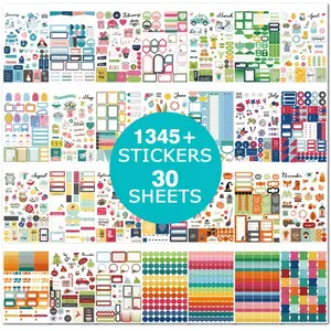 1345+ Planner Stickers - Monthly, Weekly & Daily Planner Stickers 30 Sheets Set, Aesthetic Stickers Calendar Journaling Stickers Gifts for Youngsters Women Schedule Decorating
