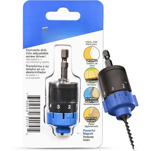 Adjustable  (R) Drywall Bit |  for Converting Electric and Impact Drills into a Drywall & Deck Screw  | Holds the Screw with a Poweful