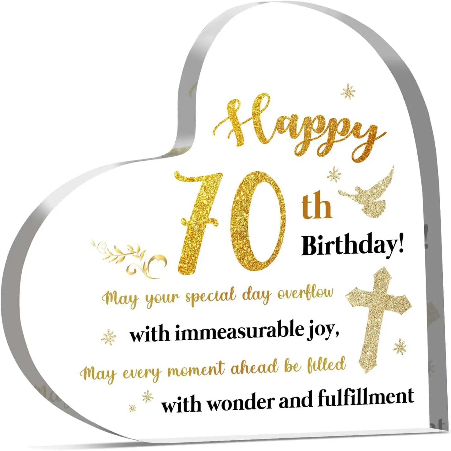 70th Birthday Gifts for Women,Gifts for 70 Year Old Woman,70 Year Old Gift for Women,1955 Birthday Gift for Woman,Happy 70th Birthday Decorations Acrylic Plaque Sign, Acrylic Desktop Decoration