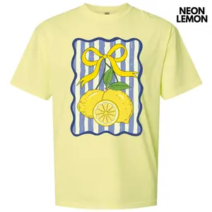 Stripe Lemon Coquette Comfort Colors T-Shirt 'NLB'