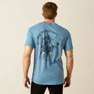 Ariat Mens Ariat Blazing Saddle T-Shirt - Coronet Blue