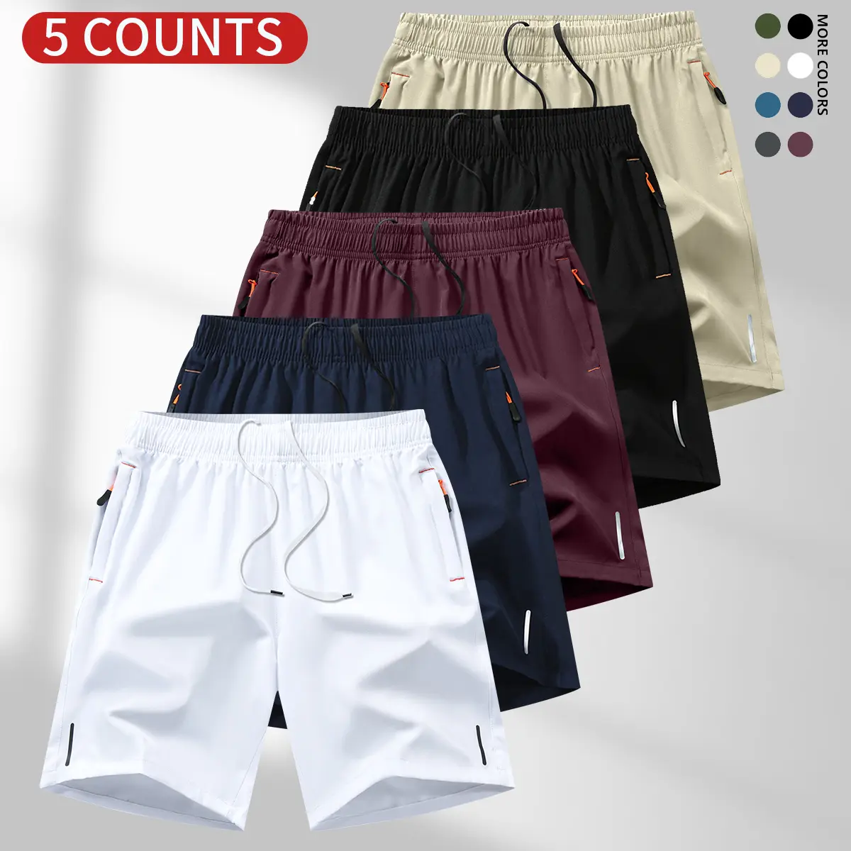108 - White + Dark Blue + Wine Red + Black + Khaki