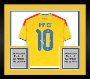 Framed James Rodriguez Colombia National Team Autographed Adidas 2026 Home Soccer Jersey - Fanatics Authentic Certified