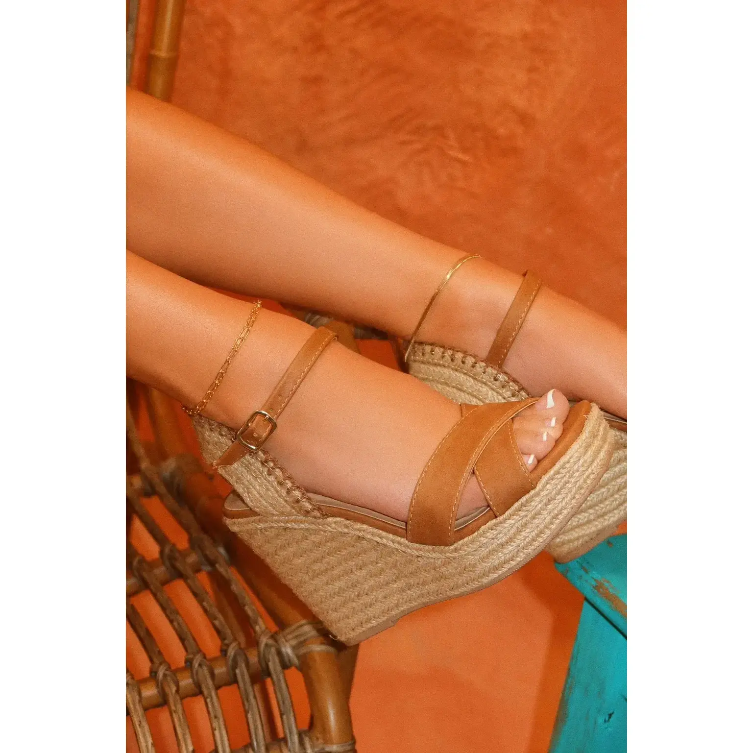 Sol Caliente Espadrille Wedges - Tan