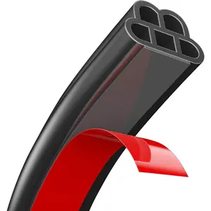 Car Door Seal Strips - Double Layer Rubber Weatherstripping | Self-Adhesive Universal Fit for Trucks/SUVs/RVs | 52.49ft Soundproof Protection for Doors, Hoods & Tailgates