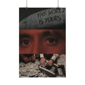 Scarface Canvas Print Poster — Tony Montana Classic Gangster Movie Art Wall Decor. Unique and Creative Wall Art—also ideal as a gaming poster or collectible gift—crafted specifically for movie buffs and gamers. Perfect for bedrooms a