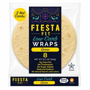 Fiesta Fit Low Carb Wraps Queso Flavor - Pack of 3