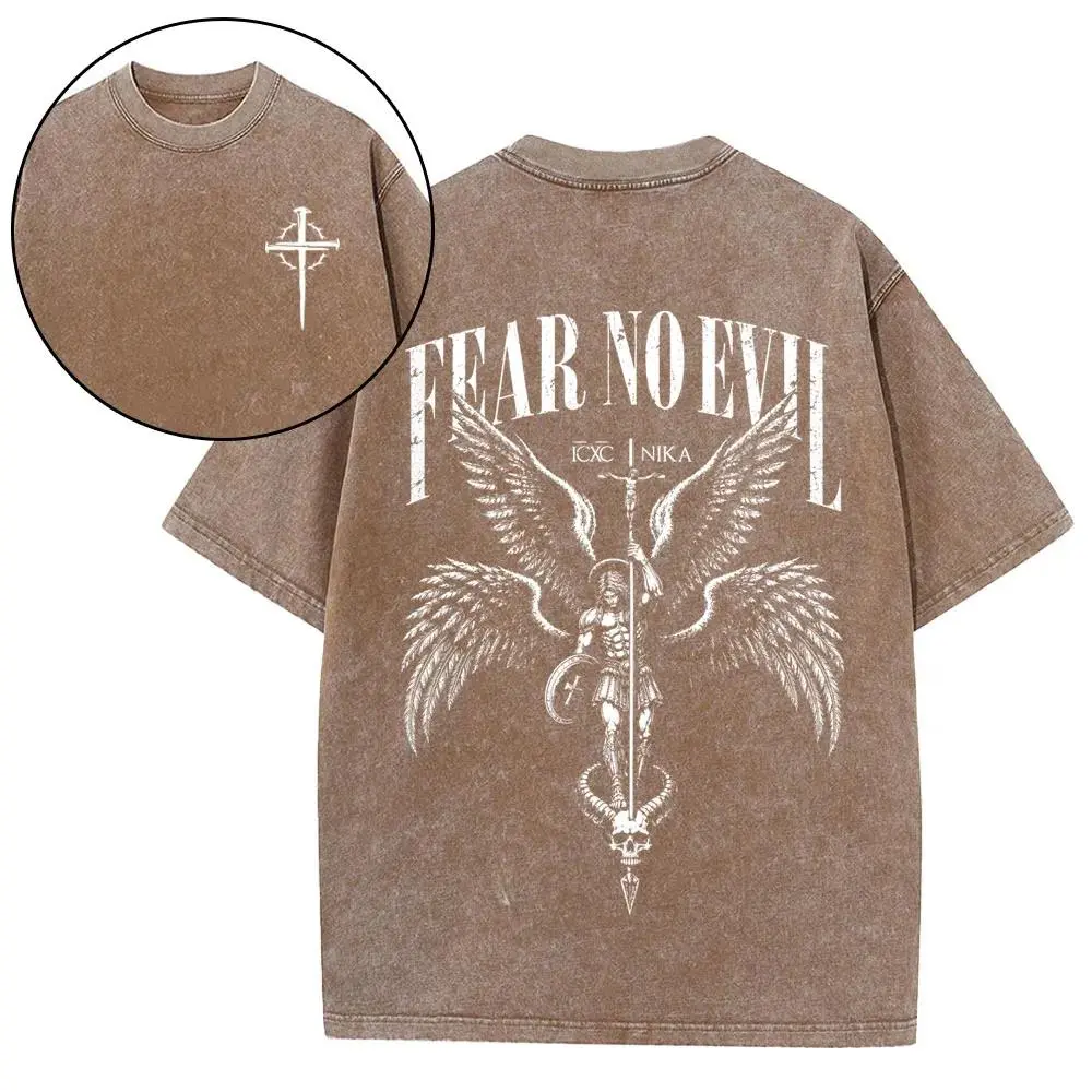 Washed Cotton Tee-Coffee