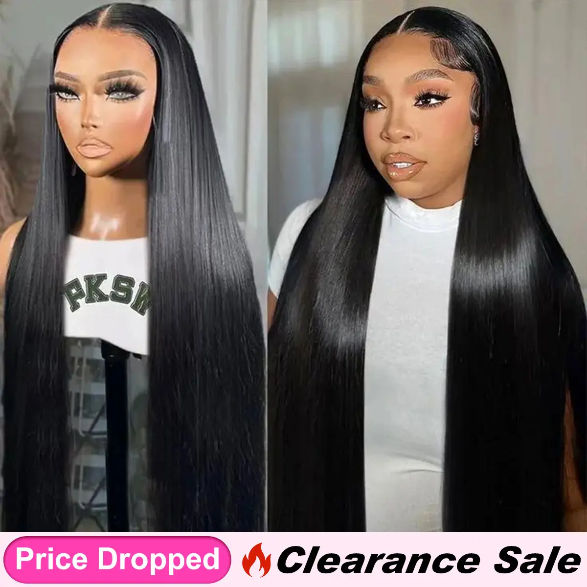[Clearance Sale] BGMgirl Straight/Kinky Straight/ Water Wave 13*4 HD Lace Pre Bleached Knots 250% Density Front Wig Human Hair Frontal Wigs #SummerWins