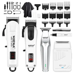 Barber-Grade 5-Piece Cordless Grooming Gift Set｜LED Display & Smooth Anti-Tangle Trimming, All-in-One for Hair & Beard. A Premium Choice for Boyfriend/Husband