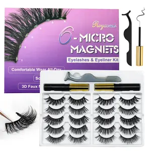 10 Pairs Cat-Eye Magnetic Lashes With Eyeliner Natural Looking, 3D Magnetic Eyelashes Natural Look With Eyeliner, Fake Eyelashes Magnetic, Eye Lashes Pack Natural Magnetic Eyelashes