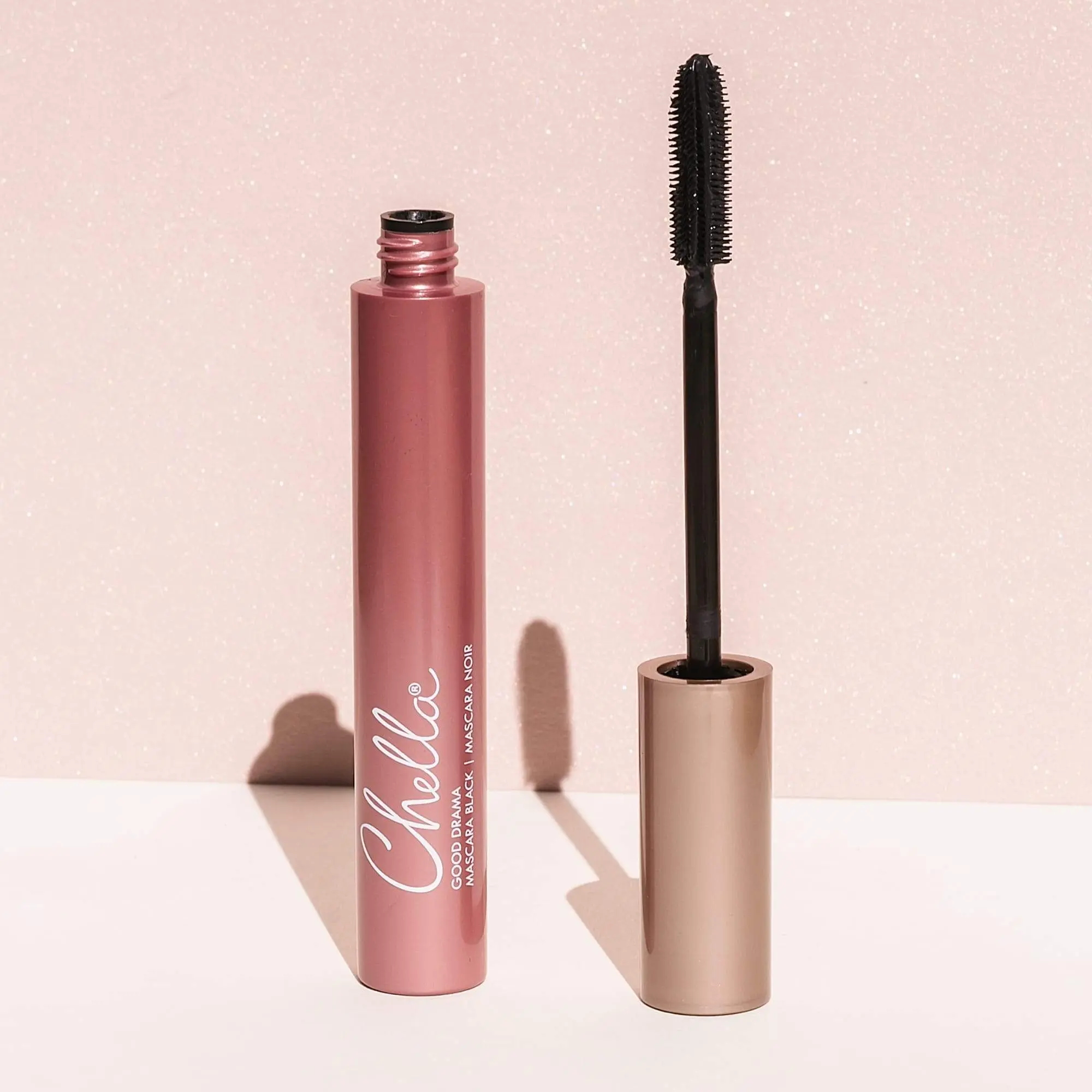 Chella Lengthening Tube Mascara - Argan Oil Infused Glamorous Long Wearing Mascara for Separates Lashes, No Clumps, Bigger Bright Eyes, Doll Eye Effect